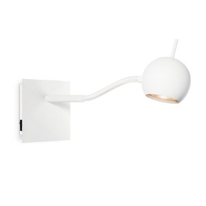 Zuhause süße Heimatwand Spot Bollo - inkl. Dimmbare LED -Lampe - Weiß