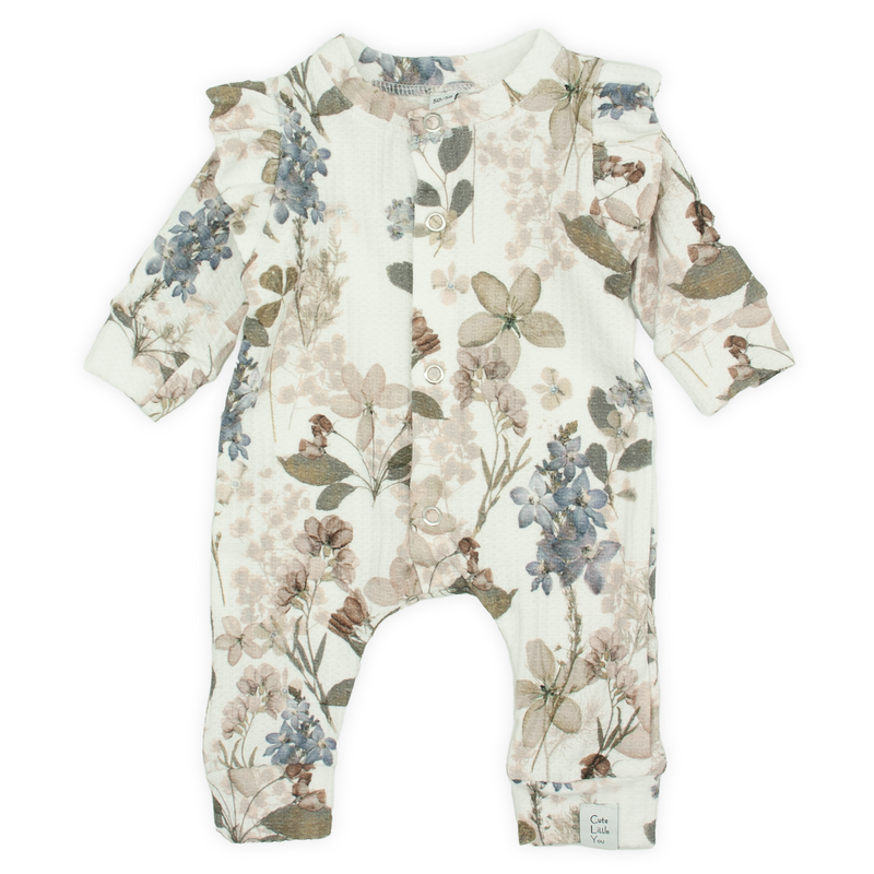 Playsuit flæser | Vaffel | Blomster | Sand