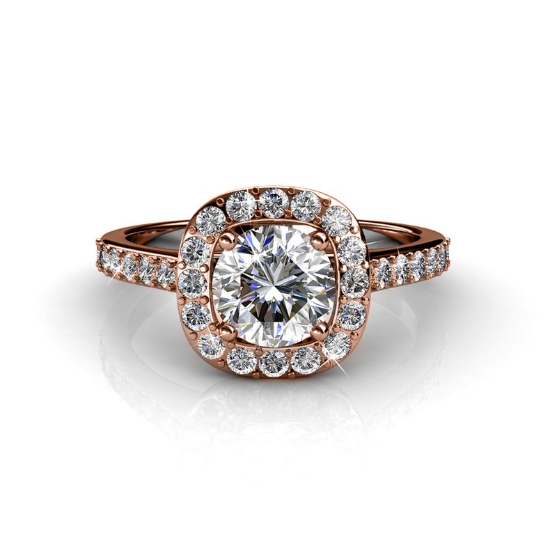 Cushy Ring – Roségold und Kristall