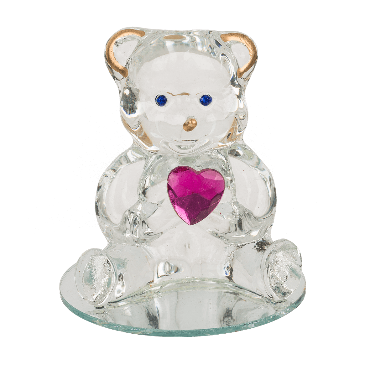 Glass Bear with Heart,