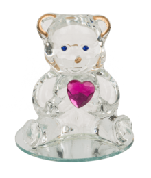 Glass Bear with Heart,