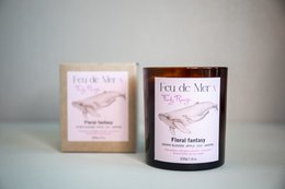 Großformatige Kerze 220g – Floral Fantasy