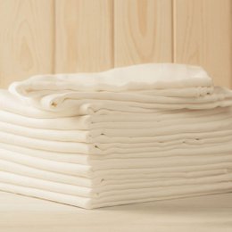 Baby care or handle handkerchief savings pack, white 30 family pack