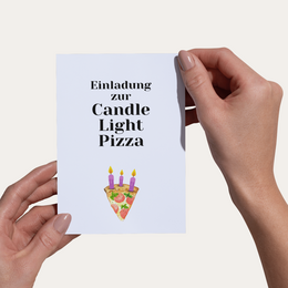 Ansichtkaart | Kaarslichtpizza