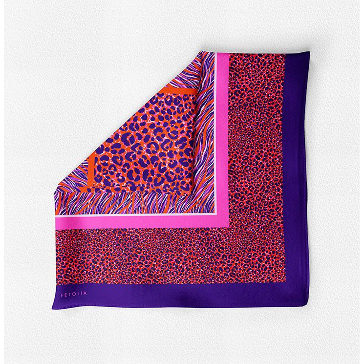 Schal mit Animal-Print, 180 x 75 cm, 100 % Seide