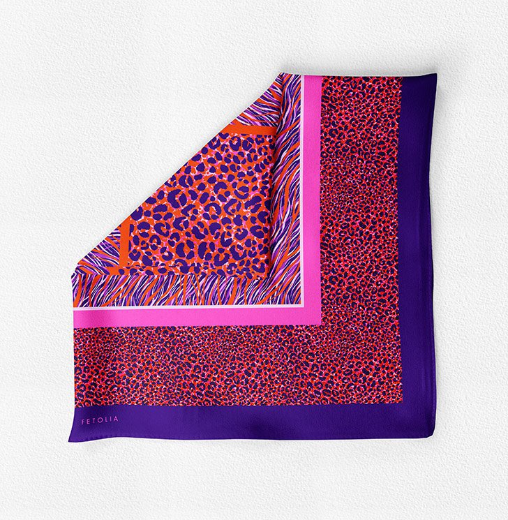Animal Print 180*75cm 100% silk scarf