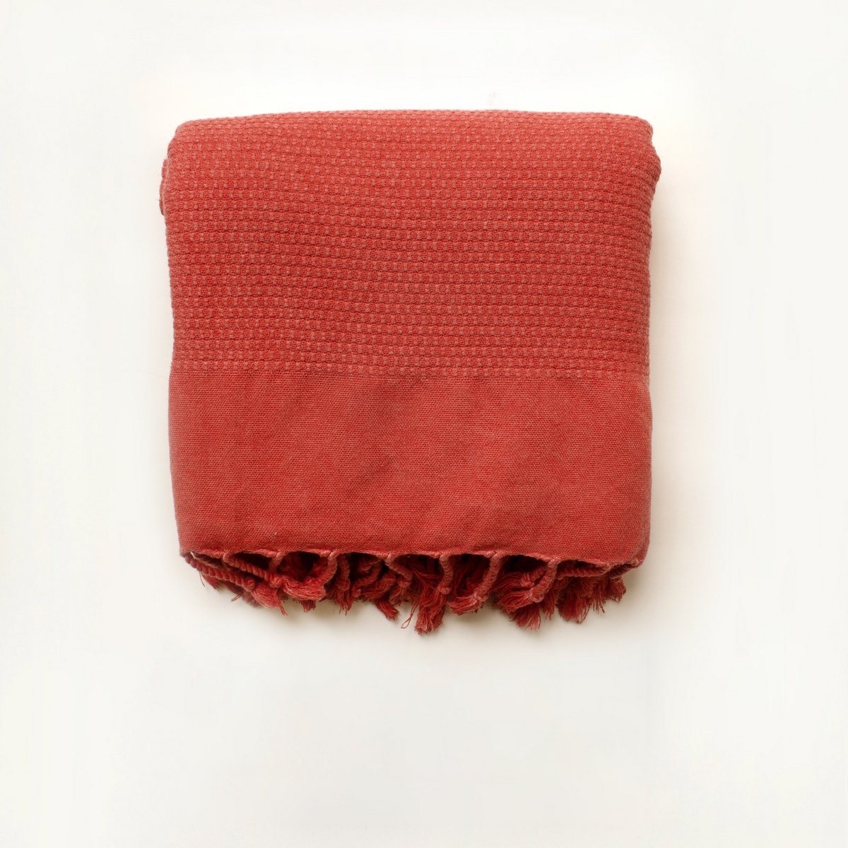 RED AND READY Stonewashed Turkish Towel - thick and soft for your best self care routine