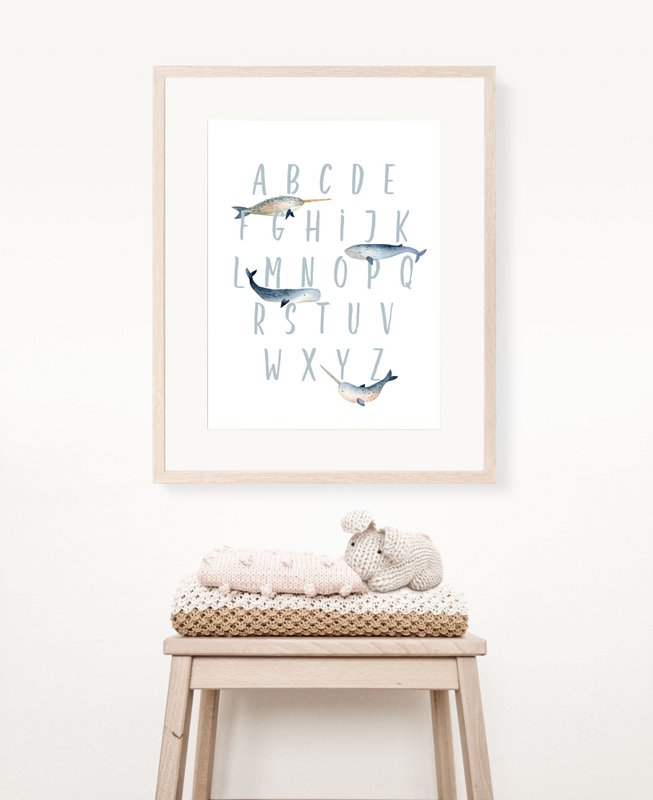 Ocean alphabet poster, nautical alphabet poster, kids alphabet poster, surf poster, surf decor, surf poster, ocean poster, nautical nursery print, surf print, nautical print, waves print, nursery wall art, nursery print, boys room, beach poster