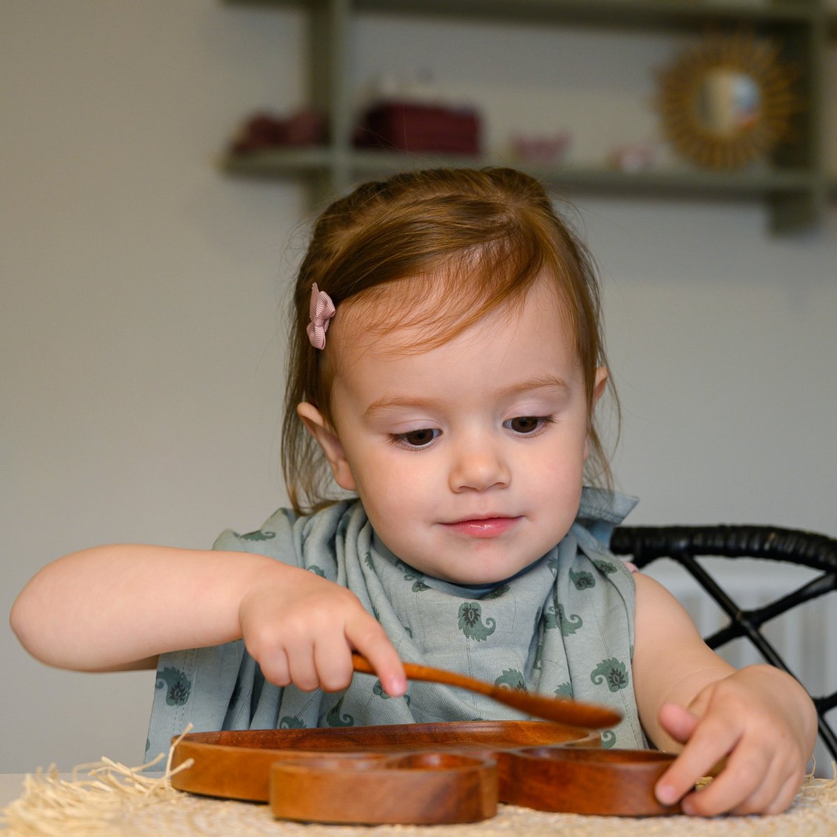 Handmade Kids Plate - Rabbit - Eco-friendly - Khaya wood