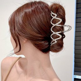 Sculptural Double Wave Large Claw Hair Clip