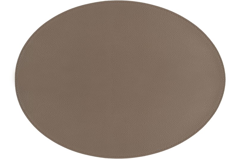 Dækkeserviet TRUDO - oval - vegansk læder - 33x45 cm