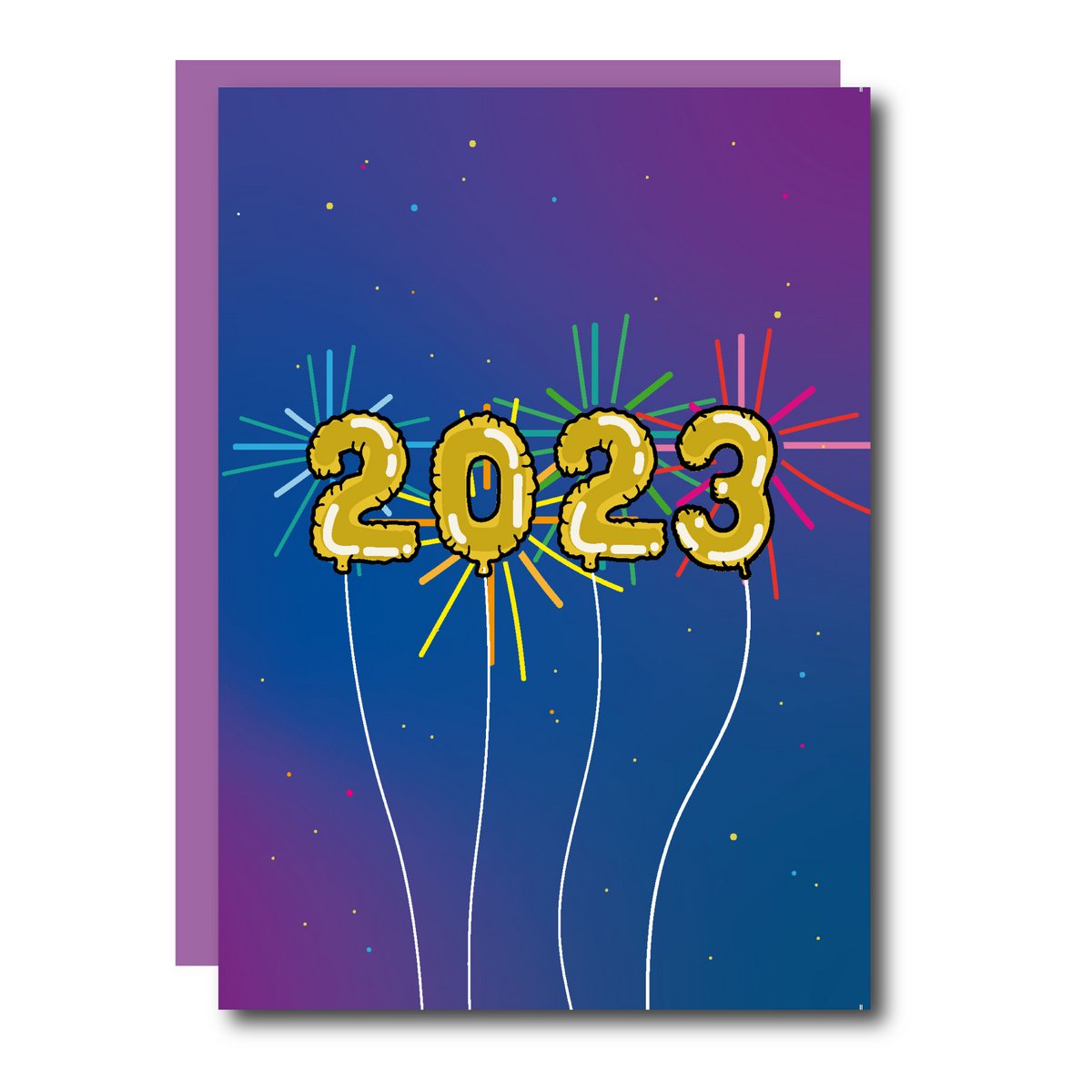 2023 Vuurwerk Gelukkig nieuwjaarskaart