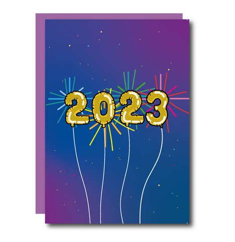 2023 Vuurwerk Gelukkig nieuwjaarskaart
