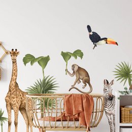 Etiqueta de la pared | Animales de Safari II