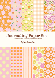 Ensemble de papier scrapbook journaling - 10 feuilles A5 impression/motifs