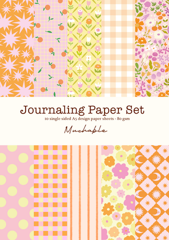 Journaling plakboekpapierset - 10 vellen A5 print/patronen