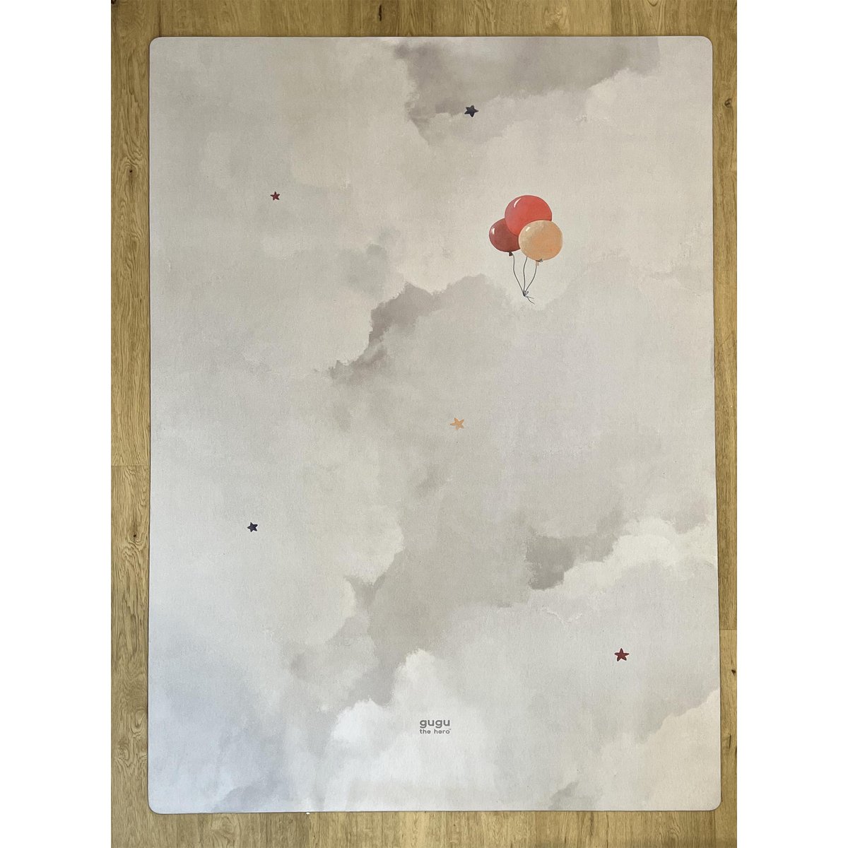Tapis en caoutchouc naturel Prime Baloon Dream big