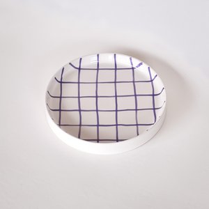 Teller klein Grid – palazzo paars