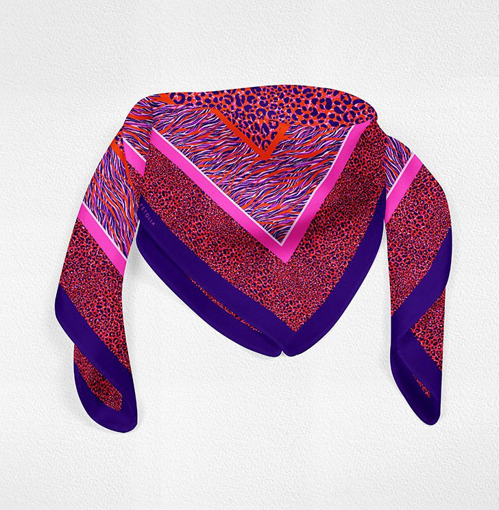 Animal Print 180*75cm 100% silk scarf