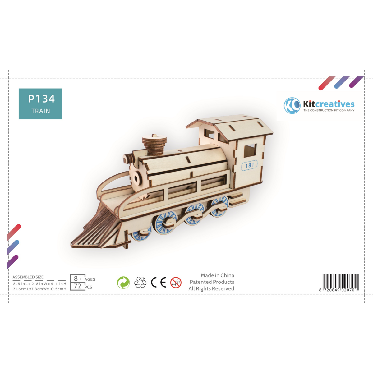 Construction kit Steam locomotive - wood
