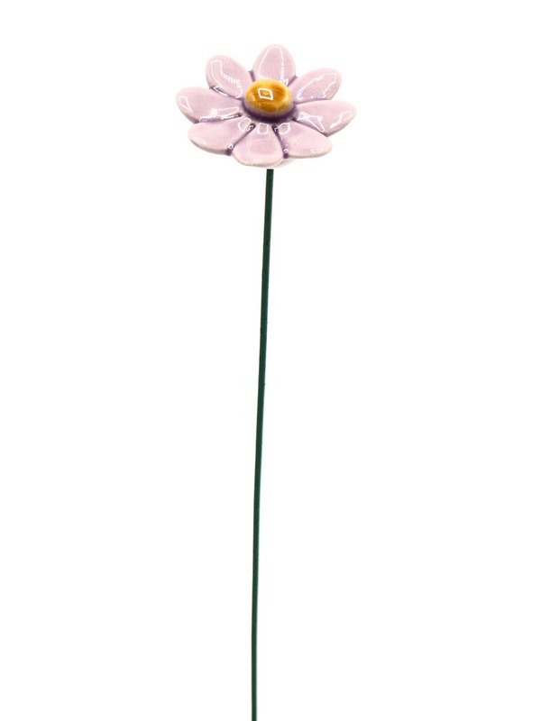 Gänseblümchenblume Keramik klein lila 3,5 cm