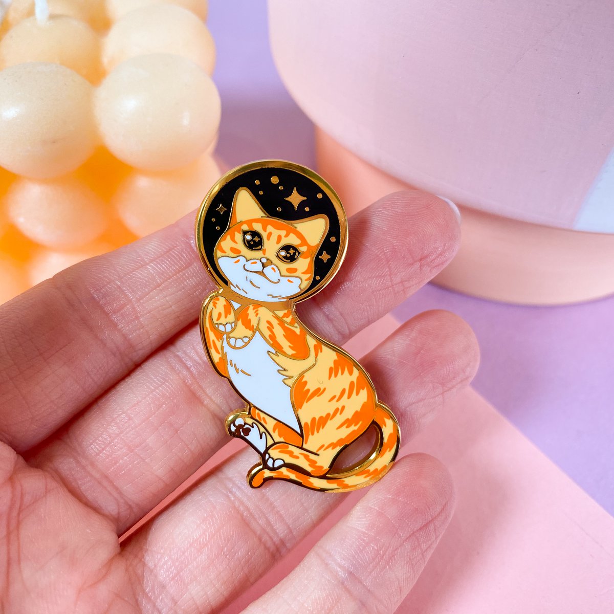 Catstronaut | Gold plated | Hard Enamel Pin | Pin Brooche