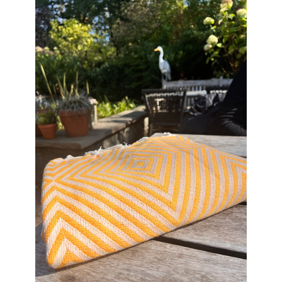 Throw Oslo Wool Cotton - Yellow Saffron - 120x150cm