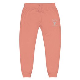 Polarowe spodnie dresowe Self Love unisex z modnymi haftami