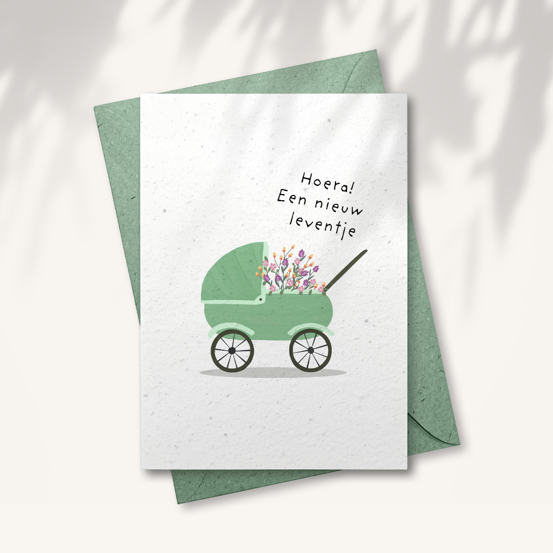 Seed paper greeting card - Stroller