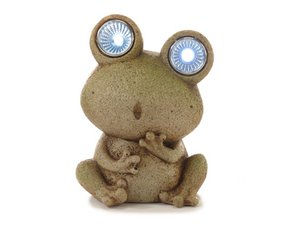 Solar Frosch mit LED Augen 9x8x12cm