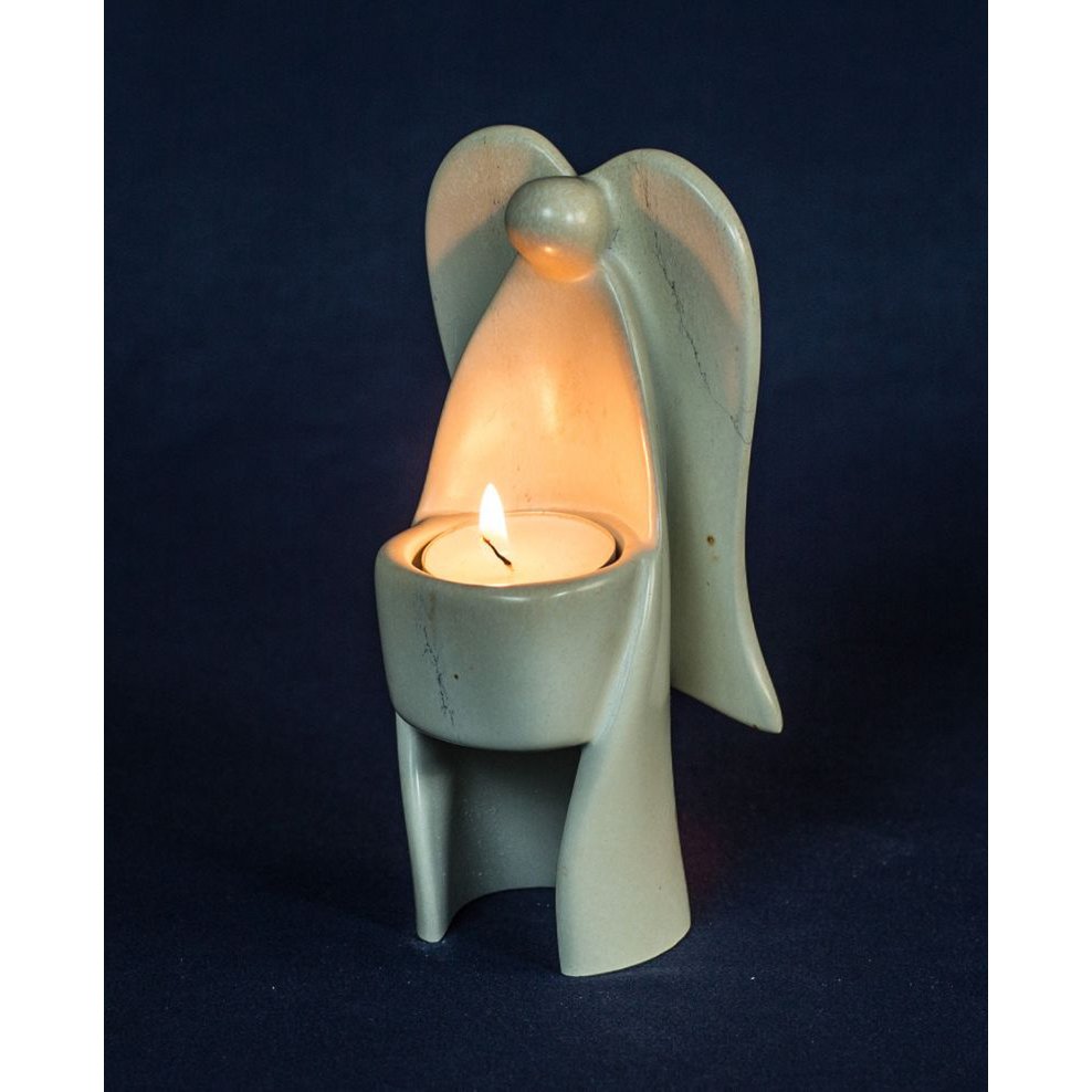 149 1-Angel Tealight - Soapstone