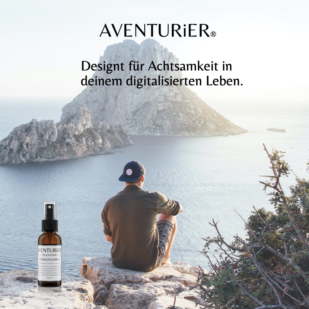 AVENTURiER rengøringsspray duo "melon" 120ml + 50ml med 2x mikrofiberklude og opbevaringspose