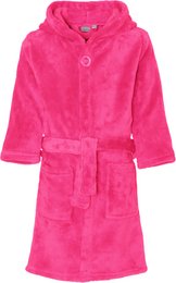Fleece badekåbe uni - pink