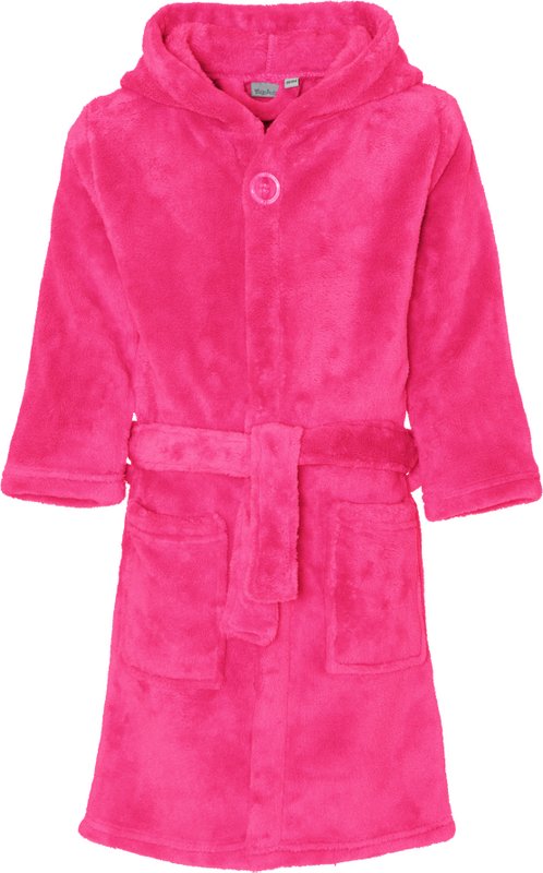 Fleece badekåbe uni - pink
