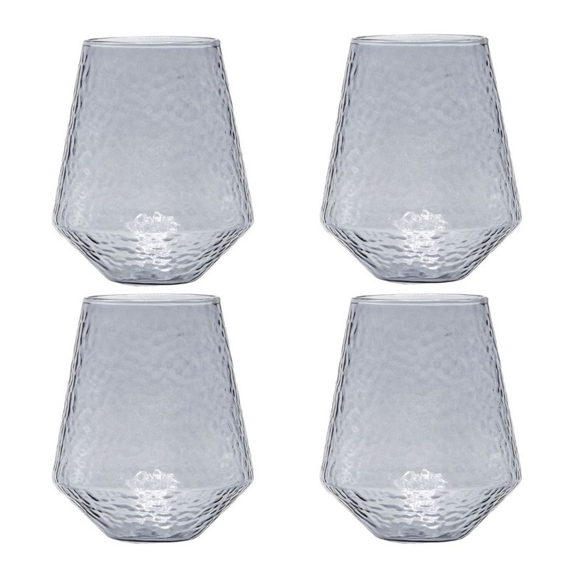 Water glasses Claude, set of 4, grey