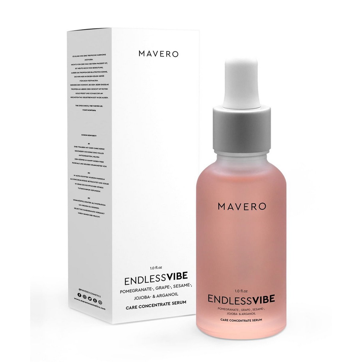 ENDLESSVIBE - Gesichtsserum mit Argan-, Jojoba-, Granatapfelkern-, Traubenkern- und Sesamöl