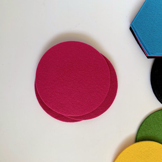 Felt Coasters - Round - set of 4