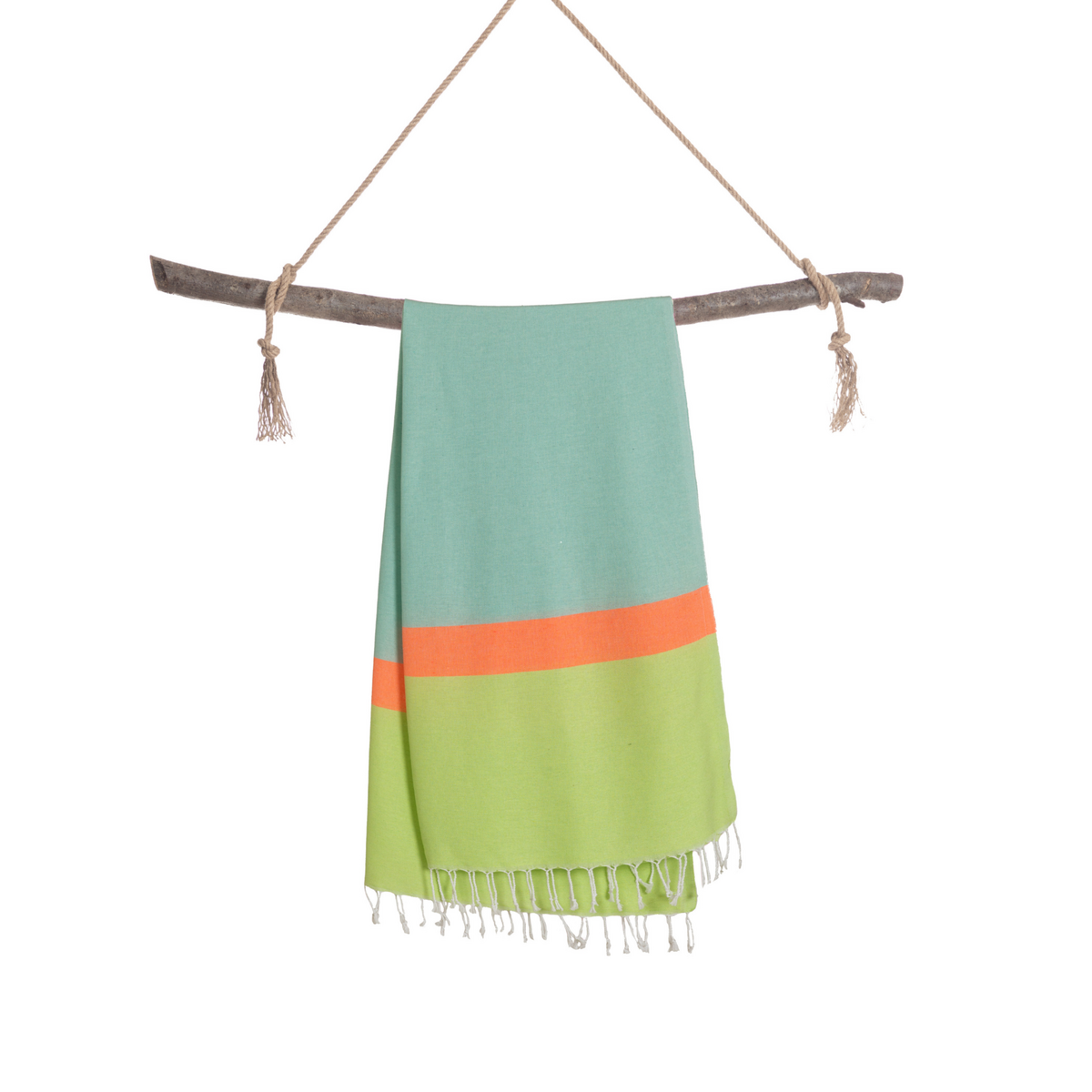 TOWEL TO GO NEON XXL Recycled Cotton Beach Towel 200x200 cm | Quick Dry | Green / Blue | with Gift Box