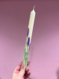 Vela de cena pintada a mano Crudo | Lavanda