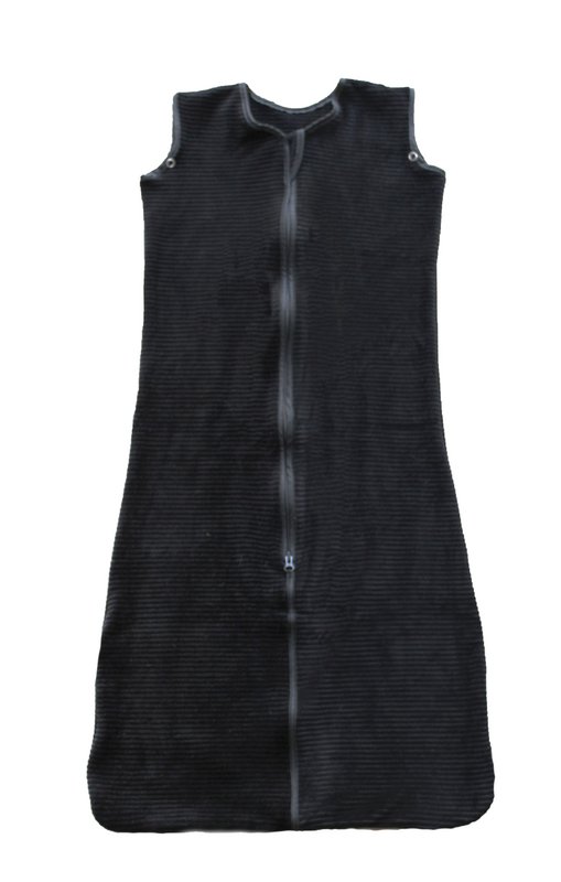 Baby Sleeping Bag - Black Ribbed Fabric