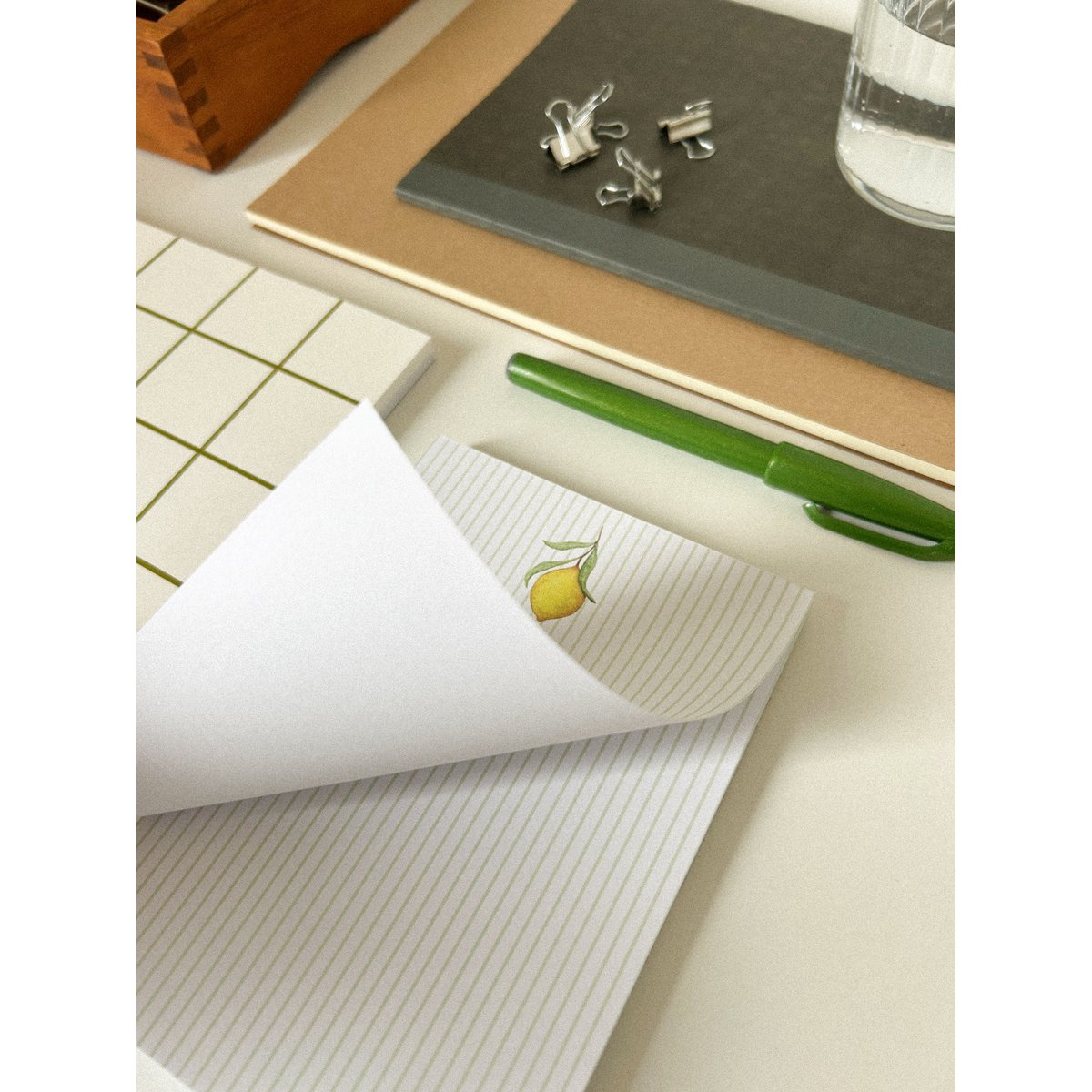Bloc-notes poire, bloc-notes rayé, notes, bloc-notes, bloc-notes à base de plantes, fruits