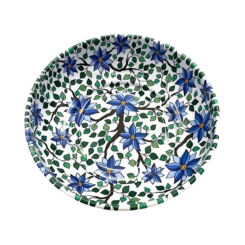 Metalen kom - bloem 1 - medium - 9 cm