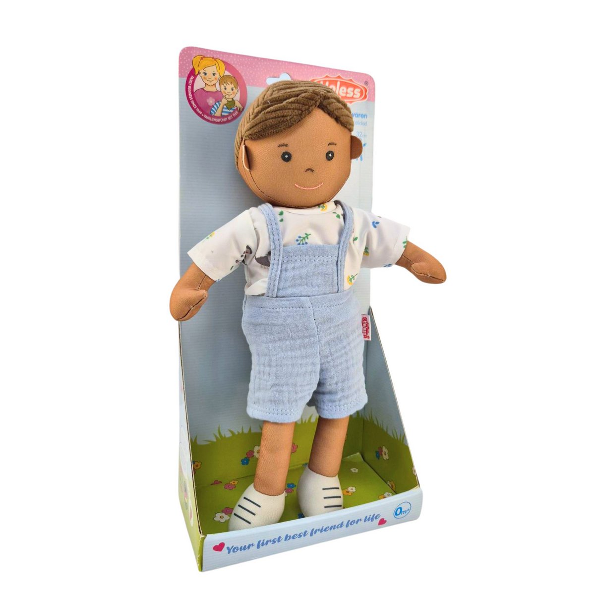 Fabric Doll '' Noah '' con outfit per indossare e decollare, 32 cm