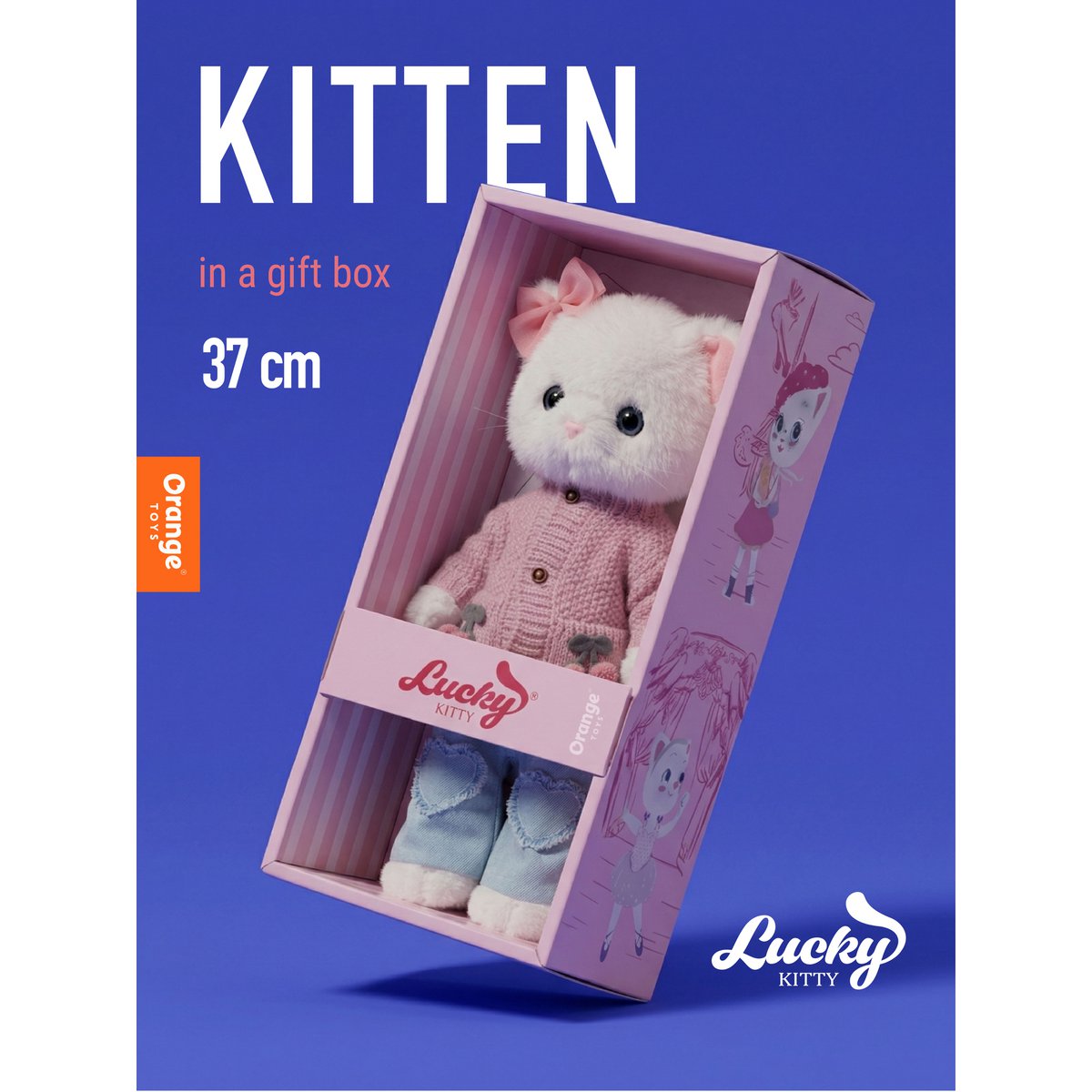 Pluszowa zabawka, Lucky Kitty, Lucky Sophie: Dziane Wiśnie 38 cm
