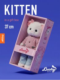 Pluszowa zabawka, Lucky Kitty, Lucky Sophie: Dziane Wiśnie 38 cm