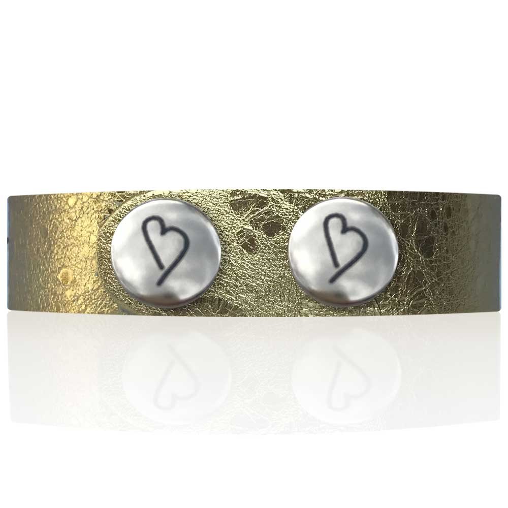 Leren oorbellen 'Drops of Joy', Glamorous Gold