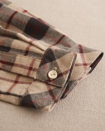 Boys' Scottish plaid shirt with mandarin collar P152-11608183