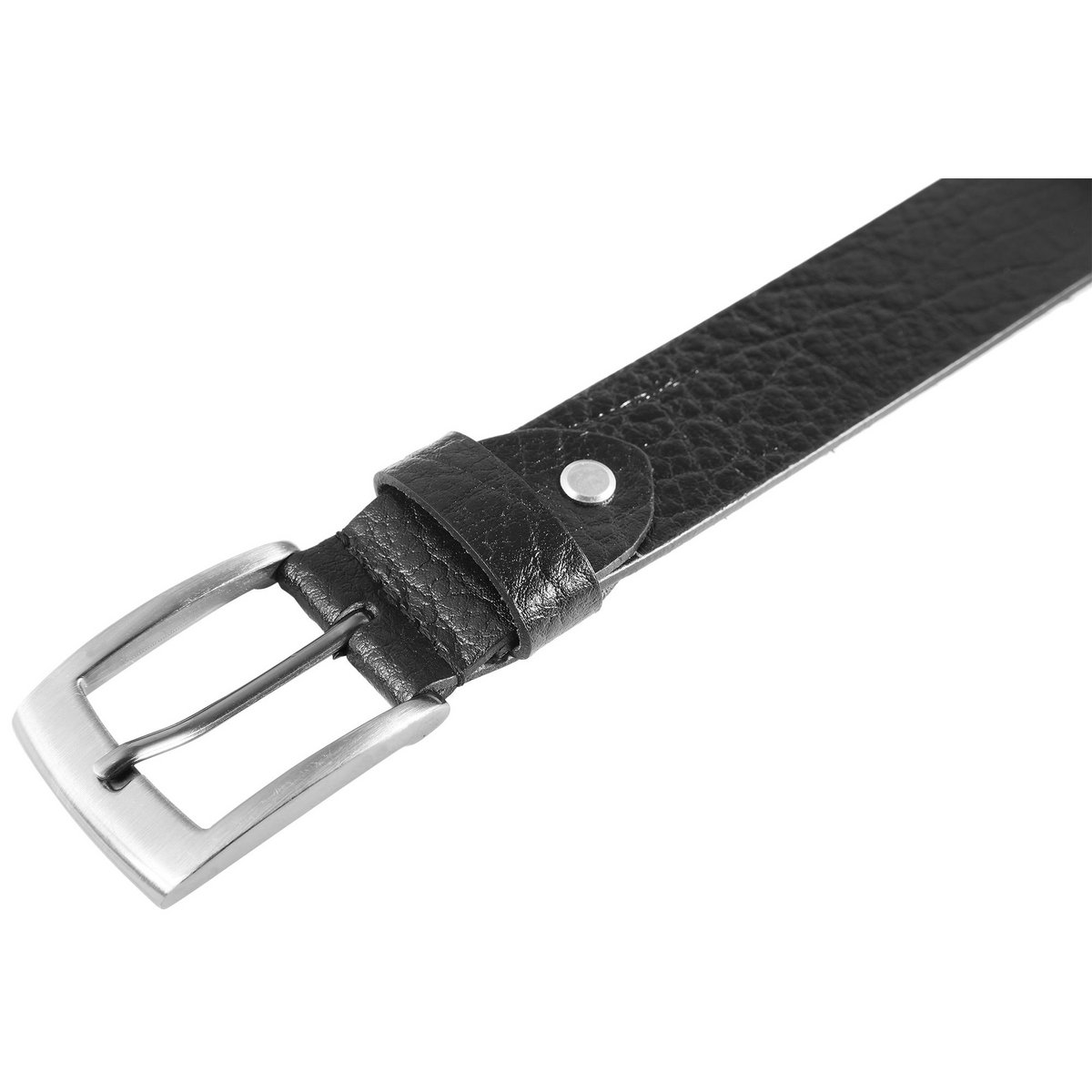 Leonardo Verrelli genuine leather belt, black, can be shortened, 140 cm