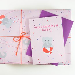 Wrapping paper Circus Elephants