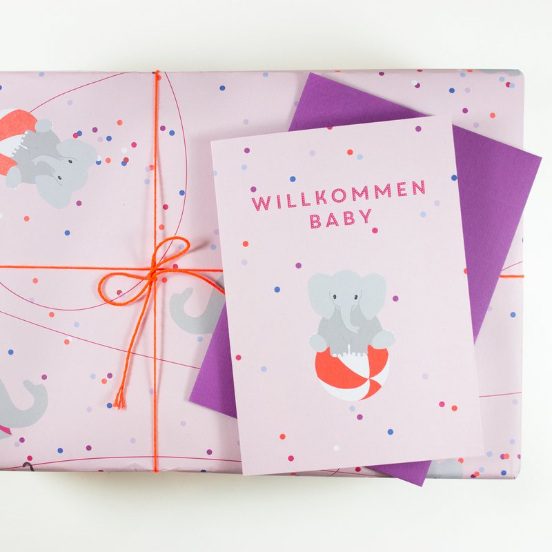 Wrapping paper Circus Elephants